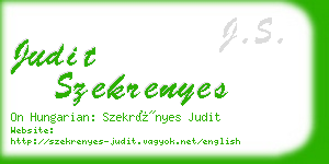 judit szekrenyes business card